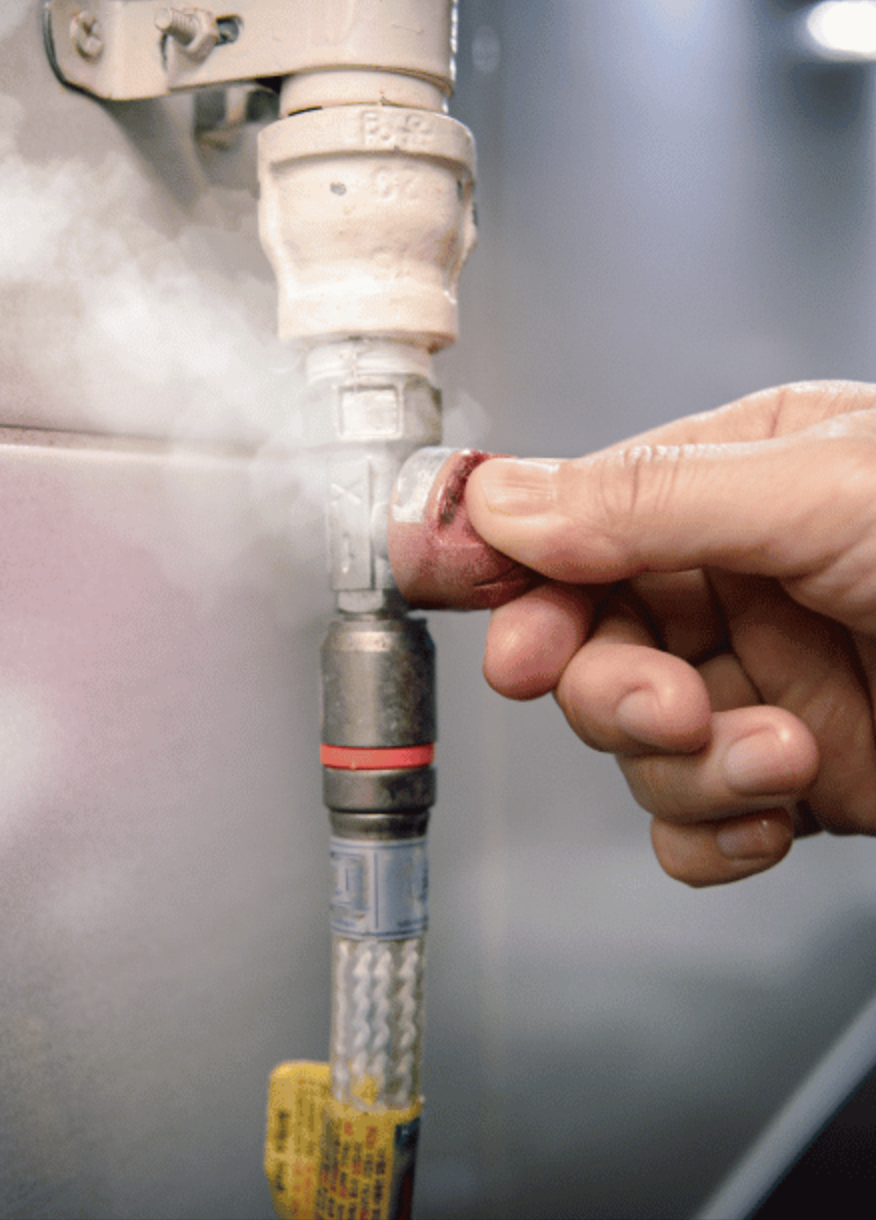 Detección y reparación de fugas de gas